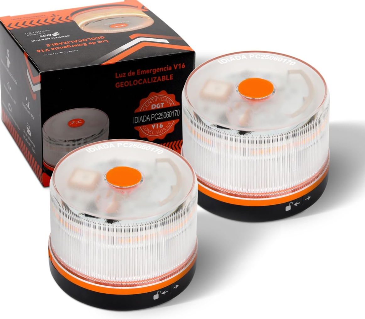 ✨Último día 70% de descuento | Luz de emergencia DarkFairy V16⚠️ Certificación DGT, grado de protección IP54, base magnética