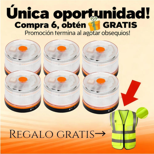 ✨Último día 70% de descuento | Luz de emergencia DarkFairy V16⚠️ Certificación DGT, grado de protección IP54, base magnética