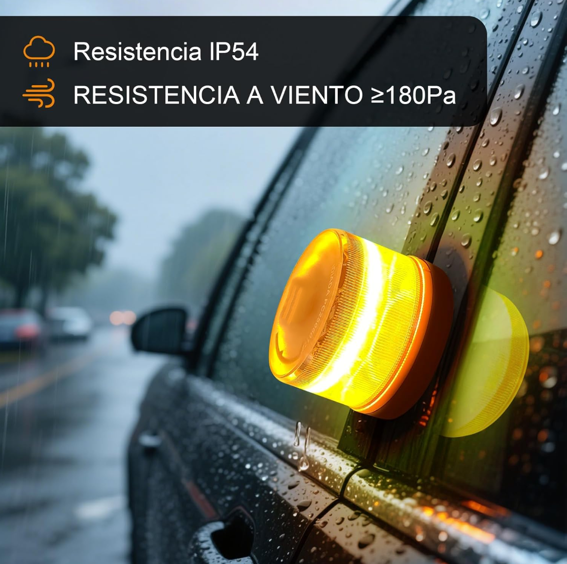 ✨Último día 70% de descuento | Luz de emergencia DarkFairy V16⚠️ Certificación DGT, grado de protección IP54, base magnética