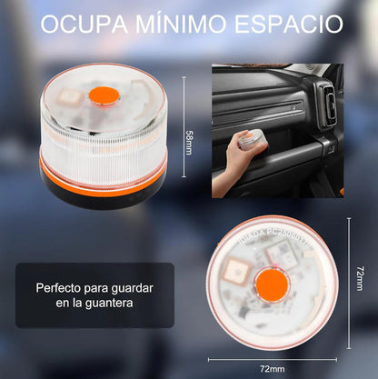 ✨Último día 70% de descuento | Luz de emergencia DarkFairy V16⚠️ Certificación DGT, grado de protección IP54, base magnética